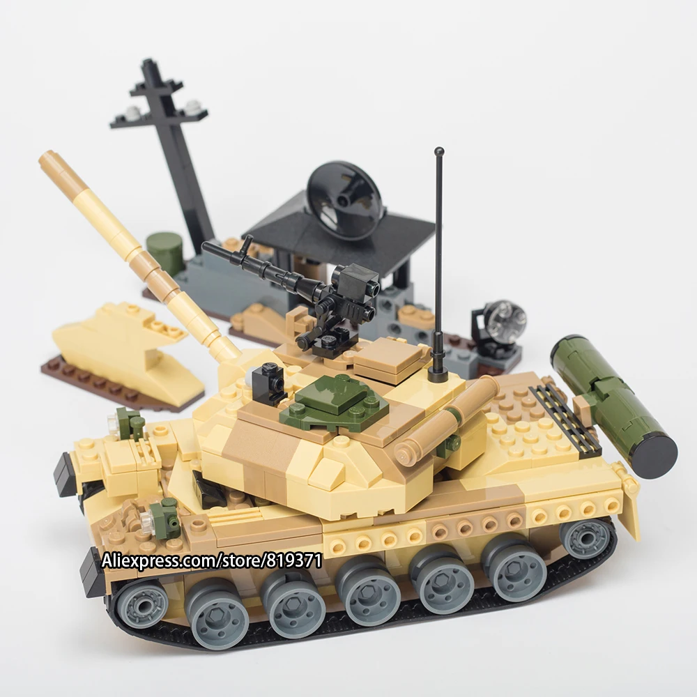 

372pcs War Weapon Tanks model Military Building Blocks Bricks blocks Toys for children Kids Compatible with legoeINGlys 600019