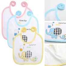 Хлопковые Мультяшные детские нагрудники со слоном для новорожденных, полотенце для кормления, тканевые водонепроницаемые нагрудники с надписью для малышей