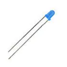 100 шт. 3 мм синий ультра яркий матовый синий светодиод лампы Новая 3 мм светодиод