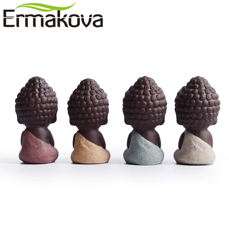 ERMAKOVA 9 5 см статуя Будды Чай Домашние животные фигурка монаха Индия Йога Восточная