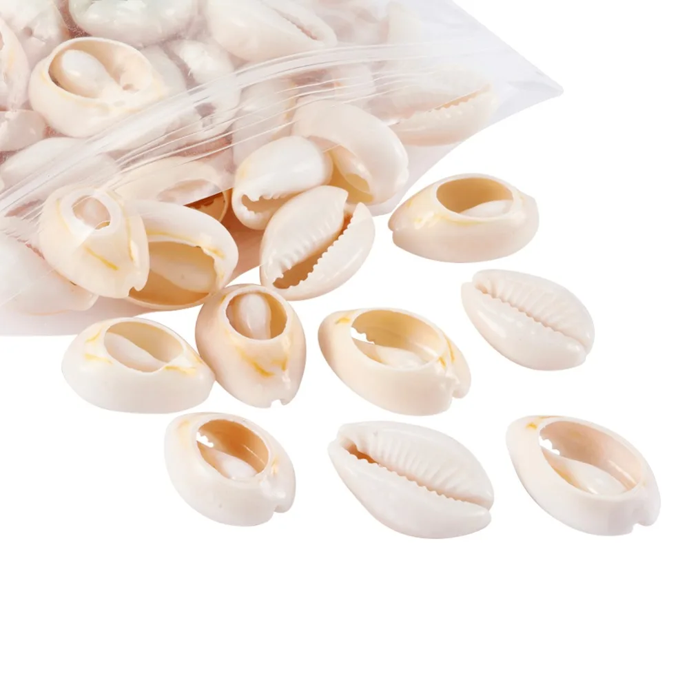 

500g/lot Mixed Natural Spiral Shell Beads for Jewelry Making DIY Findings, Cowrie Shells, PapayaWhip, 18~20x13~14x6~8mm F60