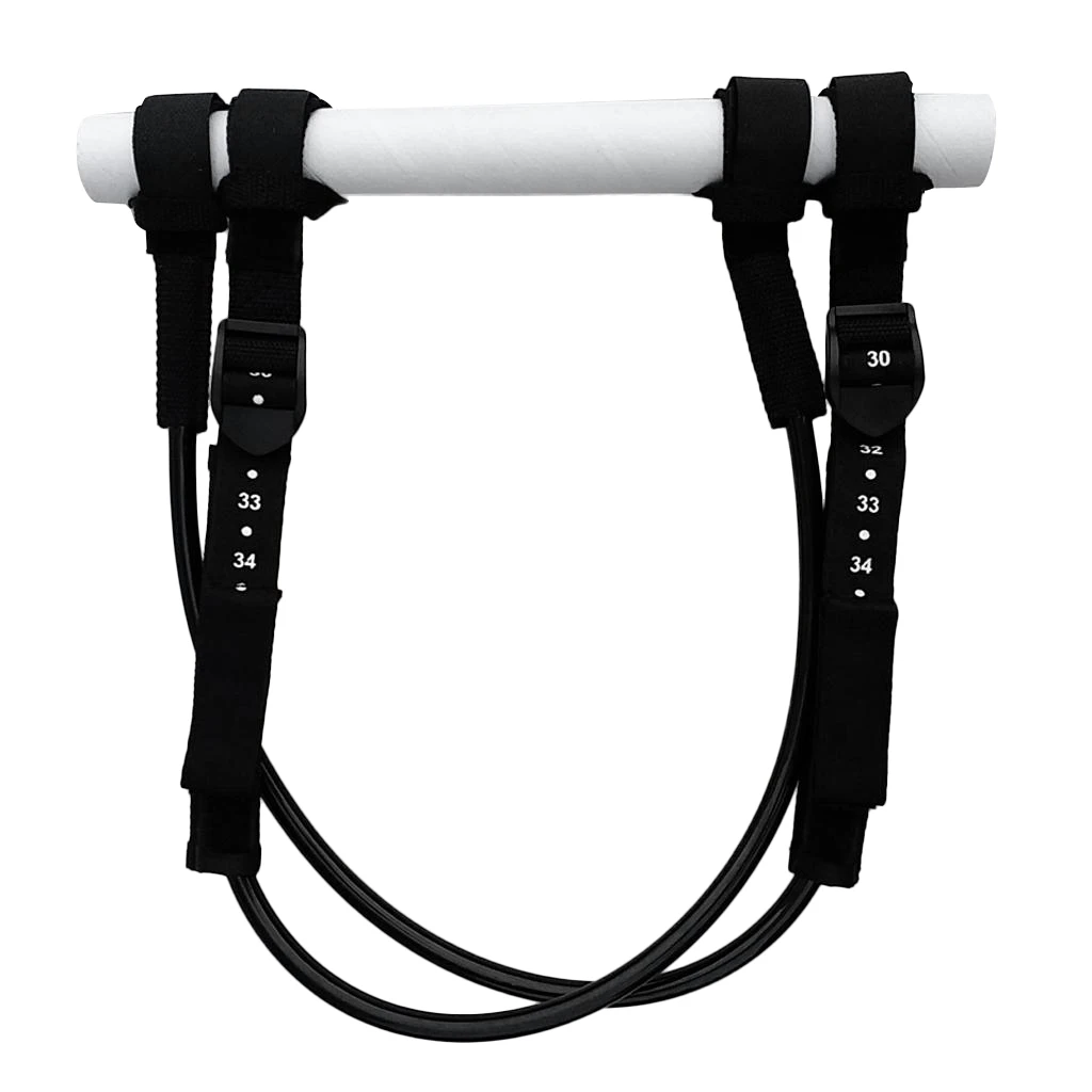 Pack 2 Deluxe Black TPU Adjustable Water Sports Windsurfing Harness Line with 