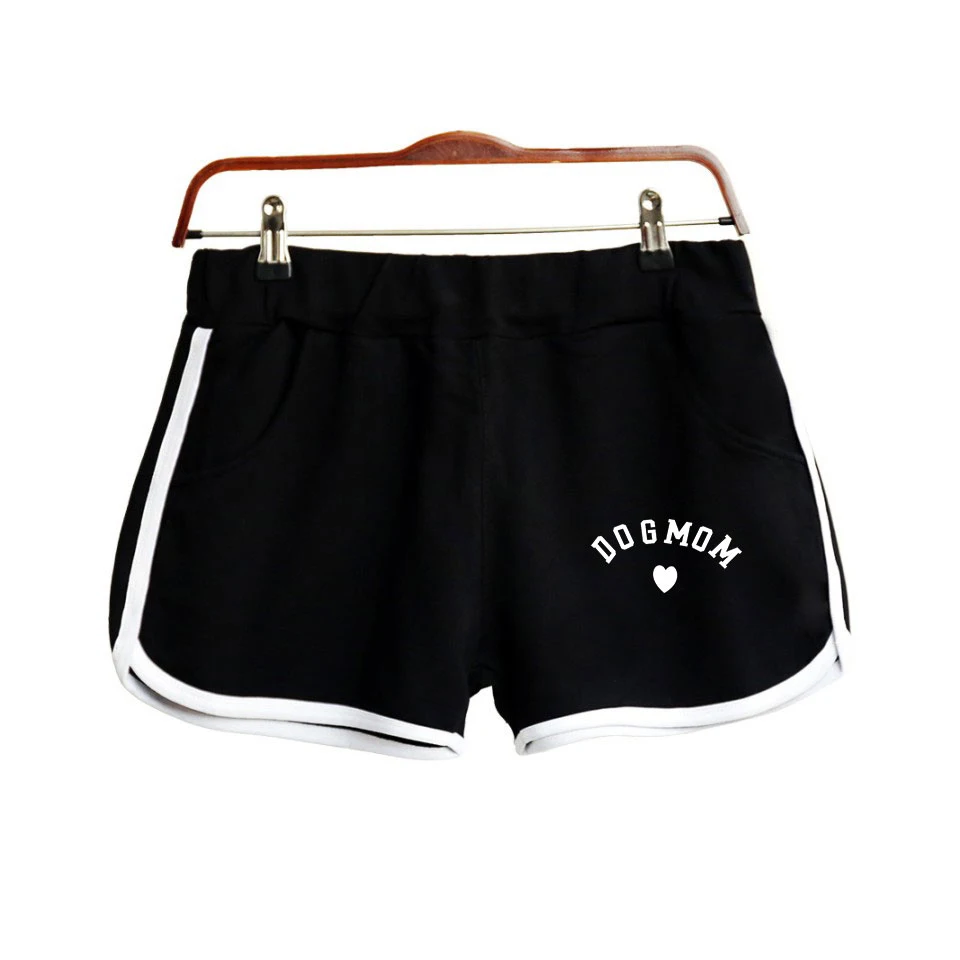 Frdun Tommy Собака Мама Короткие штаны Для женщин Повседневное хлопок короткий Femme модные контраст эластичный пояс Лето kpop шорты XS-2XL
