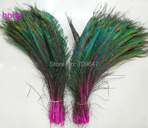 

100Pcs/Lot!Rose Peacock Sword Feathers,Hot Pink Peacock Feathers,Fuchsia Craft Floral Feathers,Wedding Decorations,Halloween