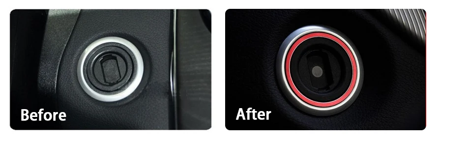 DWCX ключ зажигания кнопка запуска кольцо крышка украшения круг отделка наклейка подходит для Mercedes Benz W205 седан c-класс