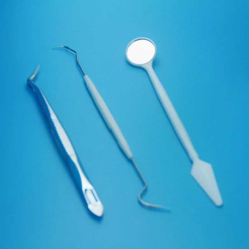 3 шт. стоматологический инструмент из нержавеющей стали, набор зондов, стоматологическое зеркало для рта и серповидный скалер, гигиенический чистящий набор, горячая распродажа