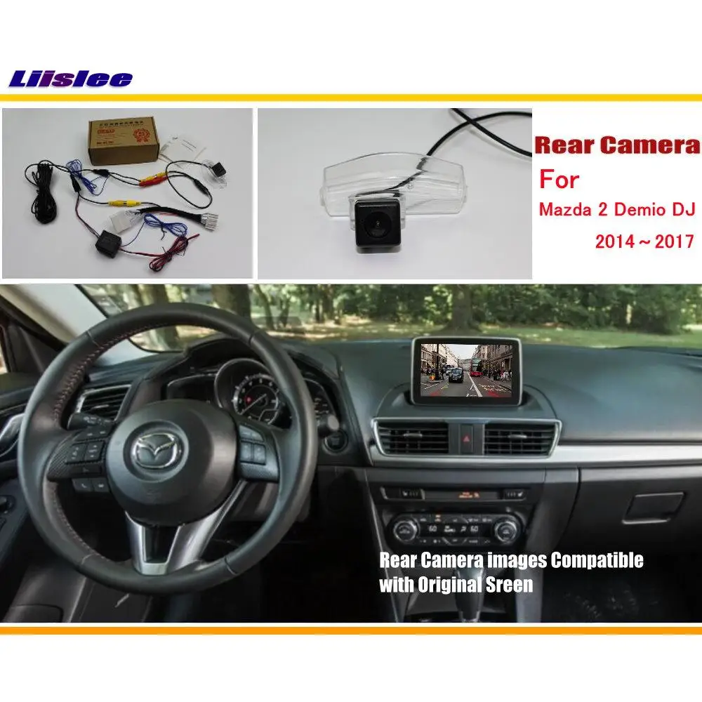 

For Mazda 2 Demio DJ 2014~2017 RCA & Original Screen Compatible Rear View Camera / Back Up Reverse Camera Sets