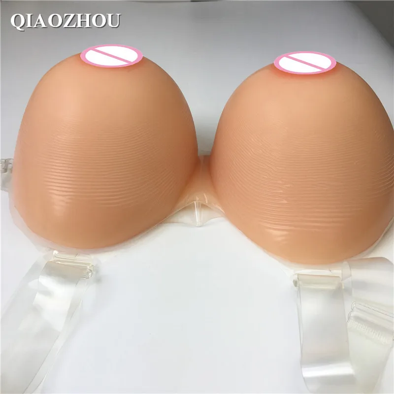 

3600 g artificial breasts with bra strap for man crossdressing cosplay realistic silicon fake boobs huge sexy HH cup