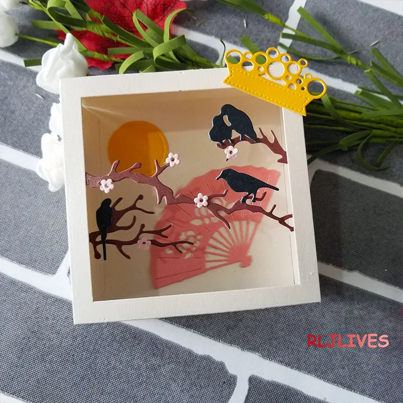 

Bird Fan Frame Dress Metal Cutting Dies Stencils for DIY Scrapbooking Stamp/photo album Decorative Embossing DIY Paper Cards