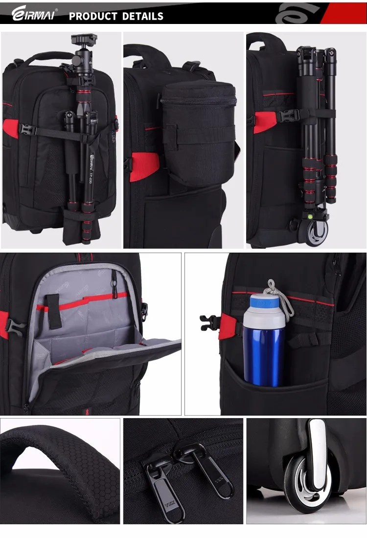 Дорожный нейлоновый водонепроницаемый прочный рюкзак на колесиках совместимая с переноской легкая тележка valigia тележка leggero e robusto