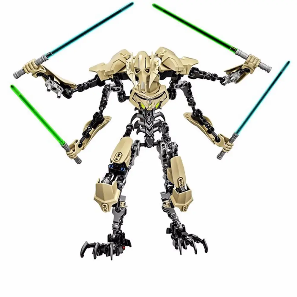 

Wars General Grievous with Lightsaber Figure toys building blocks compatible