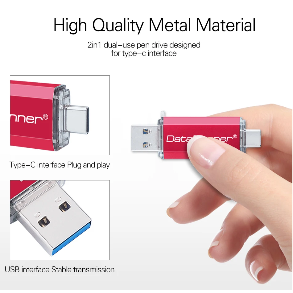 USB флеш накопитель DataRunner Type C 128 ГБ OTG 16 32 64 256 512 ГБ|USB флэш-накопители| |
