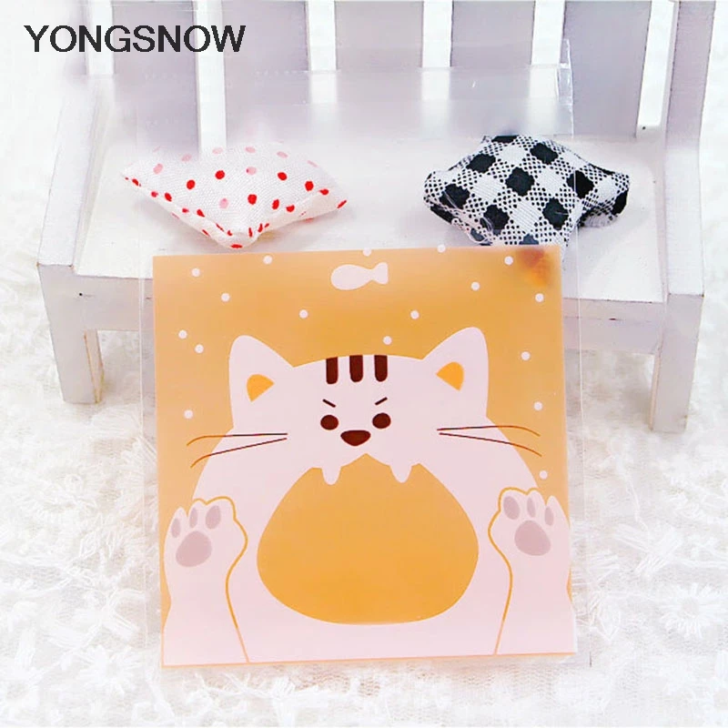 

50pcs Cute Cartoon Plastic Bags Gift Packaging Bag Wedding Party Decoration Baby Shower Self-Adhesive Candy Bags Party Favors