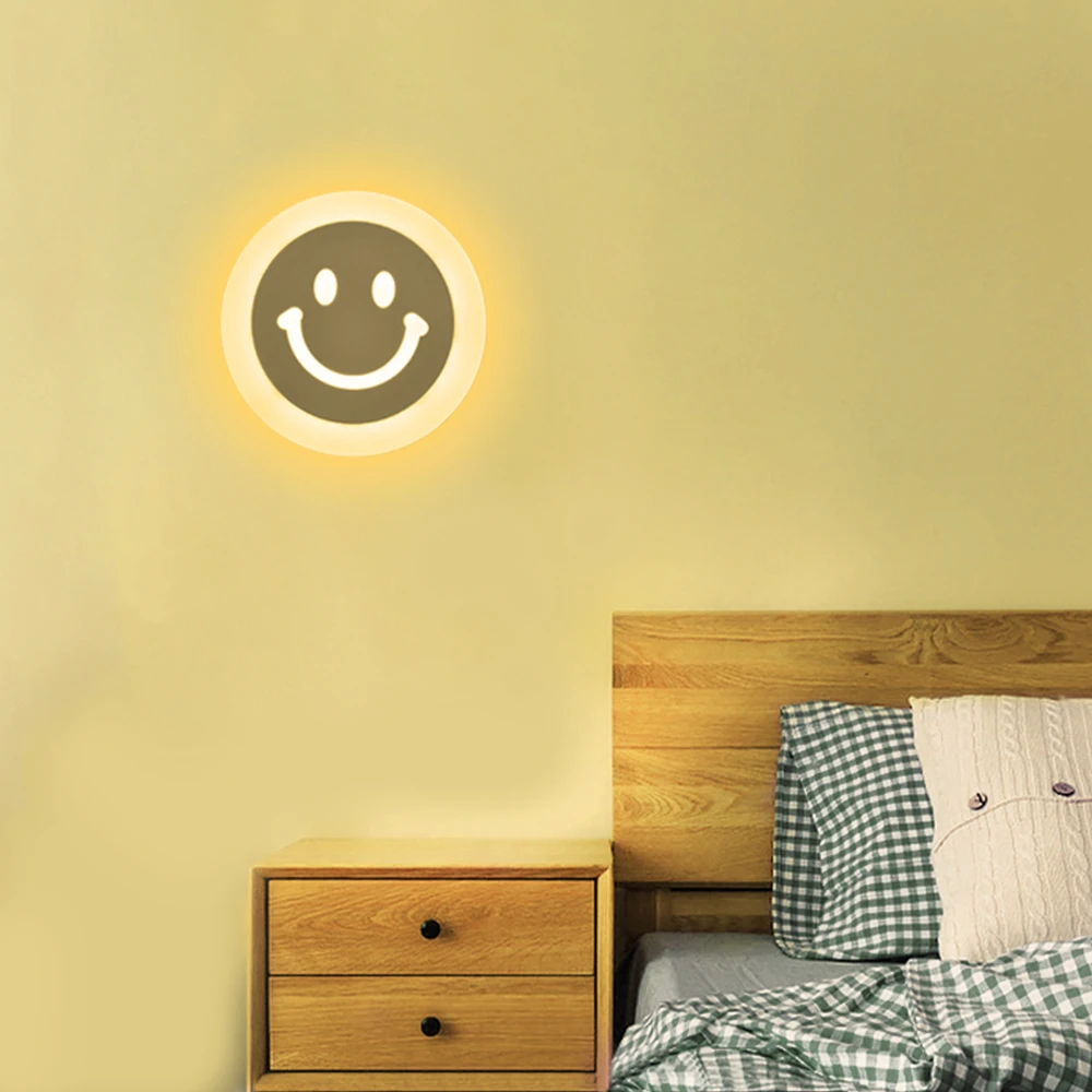Креативный светодиодный настенный светильник Smile Face 85 265 в 11 Вт 8 алюминиевый