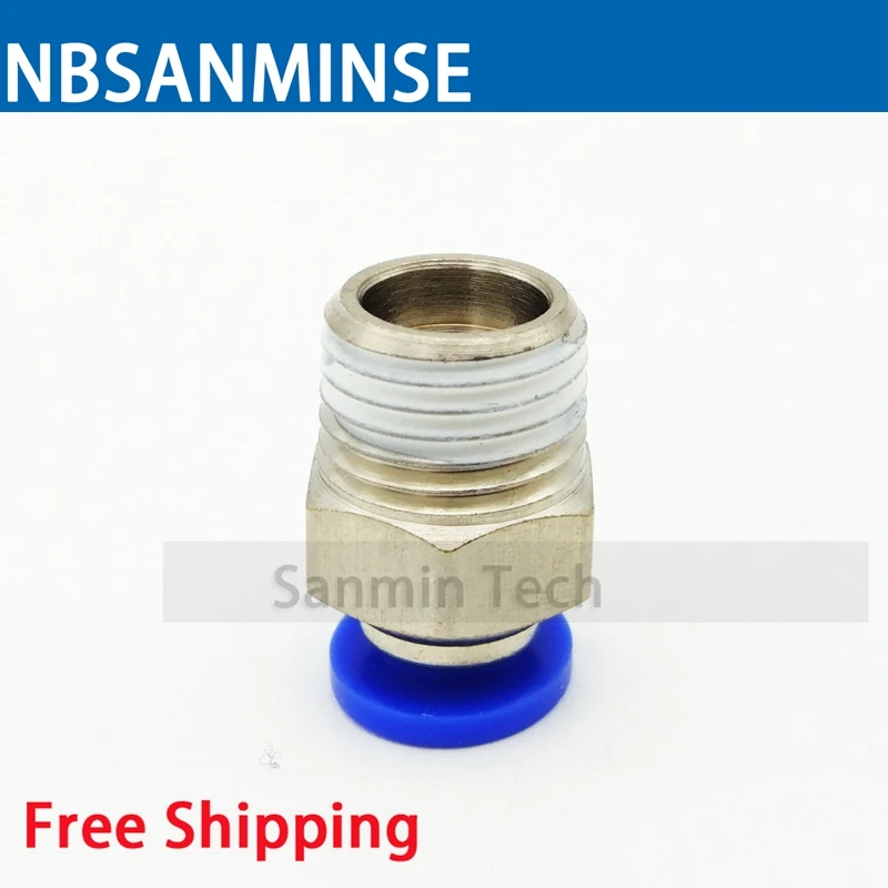 

PC 6 - 02 Tube Outside Diameter 6 Pneumatic Push In 1/4 Pneumatic Air Male Straight Fitting Plastic Connector Coupling Sanmin