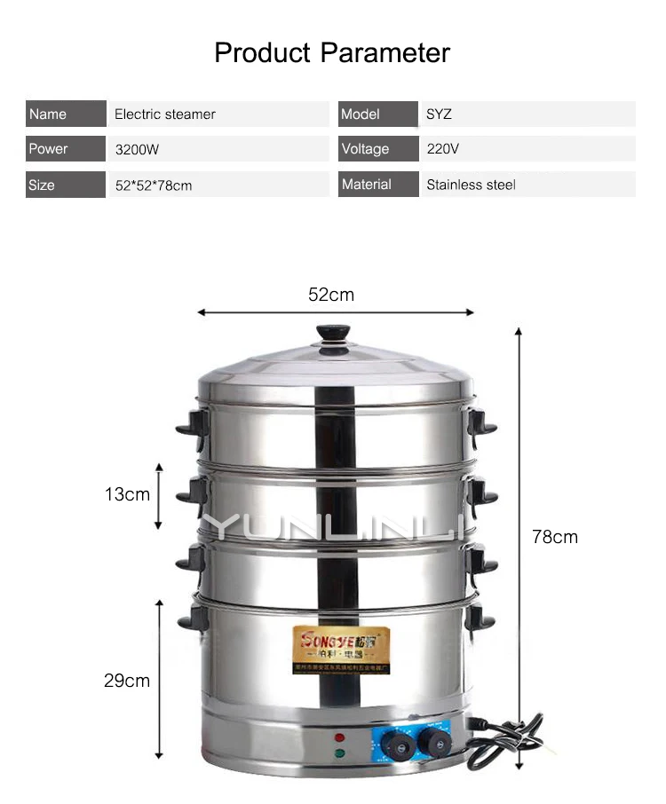 Коммерческая электрическая Пароварка из нержавеющей стали с тремя отверстиями, Паровая булочка, хлебопечка с 3 отверстиями, электрическая пароварка
