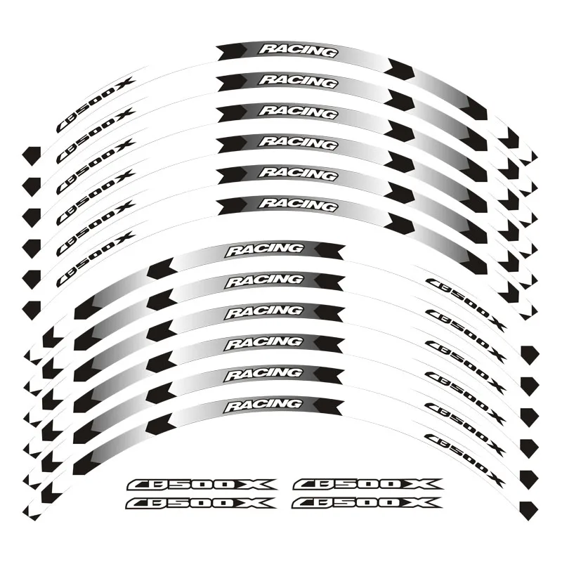 Горячая мотоциклетный обод колесная наклейка аксессуар светоотражающий водонепроницаемый стикер для Honda CB500F CB500X