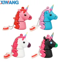 Стиль, мультяшный флеш-накопитель в виде единорога, 64 ГБ, 32 ГБ, usb флеш-накопитель, 128 ГБ, милая лошадь, флешка, реальная емкость, 4 ГБ, 8 ГБ, 16 ГБ, карта памяти