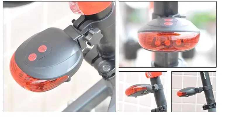Flash Deal Tail light (5LED+2Laser) free shipping factory Cycling Safety Bicycle Rear Lamp Bike Laser Tail Light Bicicleta Caution TL0007 8