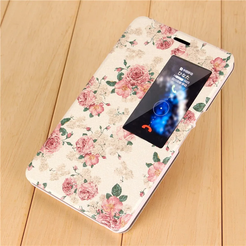 Economici Huawei honor X2 custodia protettiva MediaPad X2 della copertura di Vibrazione Dell unità di elaborazione del cuoio della copertura posteriore GEM 703L finestra intelligente di pittura del fumetto 7.0\
