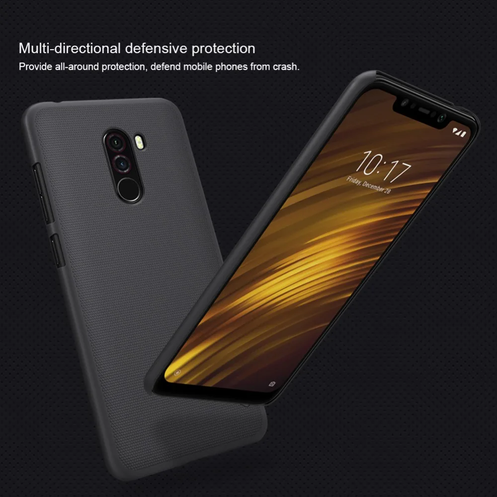 Funda For Pocophone f1 Xiaomi case Cover Coupe Carcasa For Xiaomi Frosted Shield Hard Cases Right Size Gift Protection Film (7)