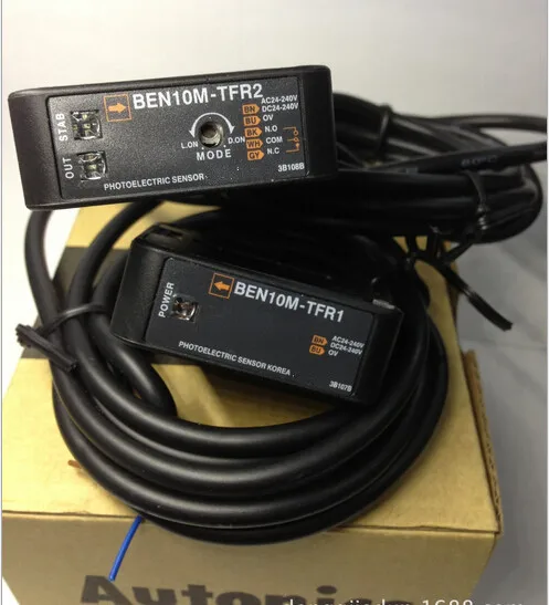 Através do tipo de Feixe Frared Ray Interruptor Sensor Fotoelétrico ac dc Relé de Saída Ajustável Foto Sensor Distância 10m Ben10m-tfr