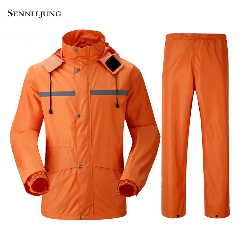 SENNLLJUNG Merk Ondoordringbare Regenjas Vrouwen/Mannen Broek Set Volwassen Regenkleding Poncho Dikke Politie Regenkleding Motorfiets Regenpak|raincoat women|motorcycle rainsuitraincoat brands - AliExpress