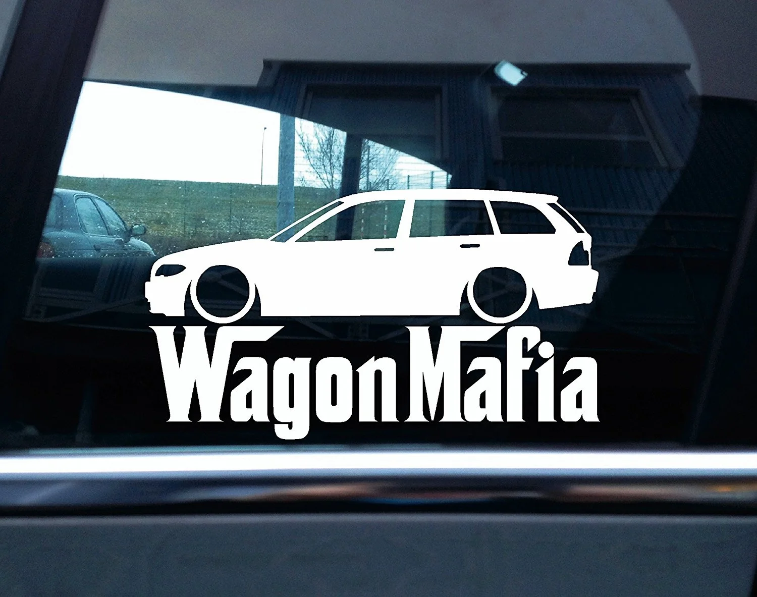Для спущенного e46 Touring 3 Series (2002 2006) WAGON MAFIA Silhouette sticker Car Styling|Наклейки на автомобиль| |