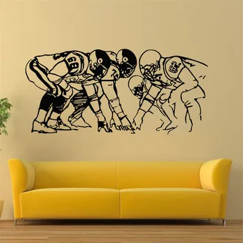 

2018 New Children Room Wall Decals Sport American Football Footballer Vinyl Sticker Home Decor Wallpapers For Boys Bedroom