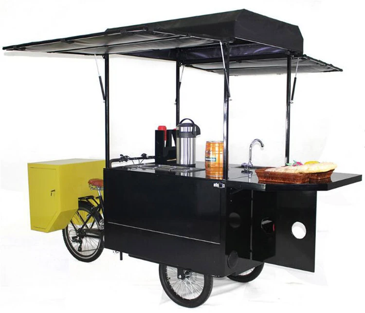 commercial fruit vending cargo trike pedal food bike fast food snack tricycle for sale