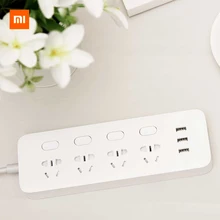 Original Xiaomi Power Strip Socket Plug 4 Ports 4 Sub-control Switch 3 USB Jack Quick Charge 2.0 Outlet Extension Safety Door Original Xiaomi Power Strip Socket Plug 4 Ports 4 Sub-control Switch 3 USB Jack Quick Charge 2.0 Outlet Extension Safety Door