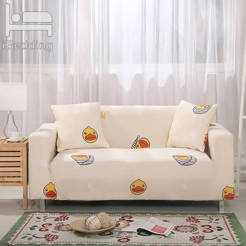 Cute Simple Duck Stretch Sofa Protector Cover for Living Room Sofa