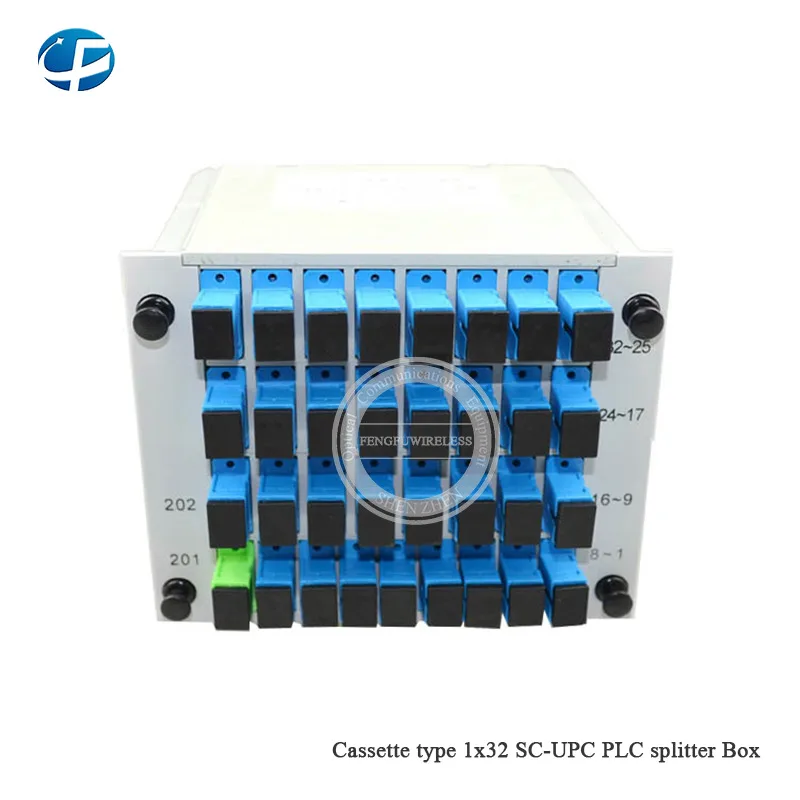 

1*32 insert type splitter SC UPC Fiber Optical Splitter carrier grade high quality GPON Cassette Box on stock