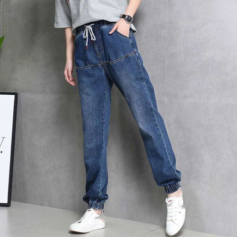 2019 Spring Autumn Harem Pants Women Denim Pants Casual