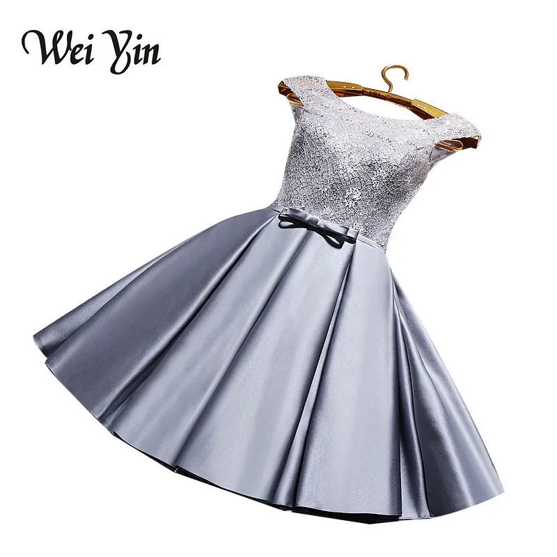 WeiYin коктейльное платье из тафты трапециевидной формы с круглым вырезом без рукавов, вечерние платья цвета красного вина, недорогое мини-платье для свиданий, Vestido de noiva
