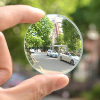 

Dewtreetali Car 360 Degree Framless Blind Spot Mirror Wide Angle Round HD Glass Convex Rear View Mirrors 2 Pcs