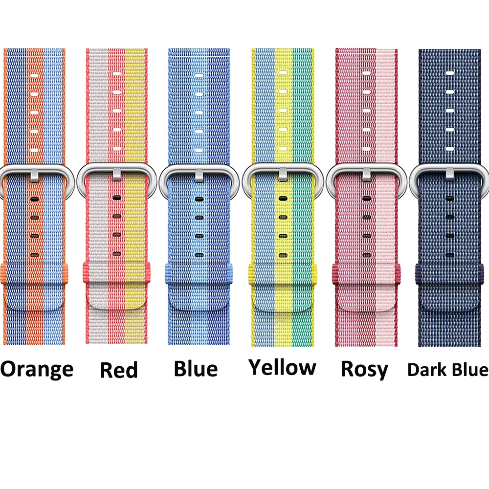Ремешок нейлоновый Плетеный для Apple Watch Band 44 мм 40 браслет Bands 42 38 iwatch Series 1 2 3
