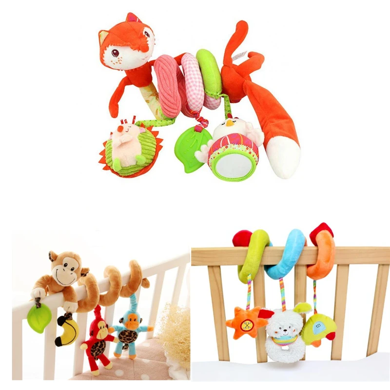 Infant Comfort Toys Toddler Bed & Stroller Spiral Plush Toys Baby Rattles Mobiles Educational Crib Hanging Baby Boy Toys