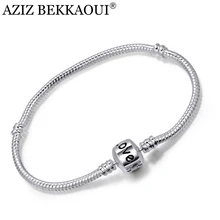 Змеиный посеребреная цепочка винтовые браслеты Модные женские ювелирные изделия Европейский любовь браслет с застежкой подходит Diy бусины Charms16-23CM