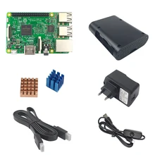 Raspberry Pi 3 Kit with Raspberry Pi 3 Model B+5V 2.5A Power adapter Supply with switch cable+Heatsinks+ABS Case+1.5 HDMI cable