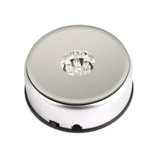 Светодиодный прочный светящаяся основа свет лазерный ротационный Кристалл Дисплей Держатель-стойка с адаптером переменного тока США стекло прозрачные предметы