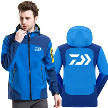 

Daiwa Full Zip Windproof Fishing Jacket For Men Lightweight Windbreaker Softshell Outdoor Jacket With Hood