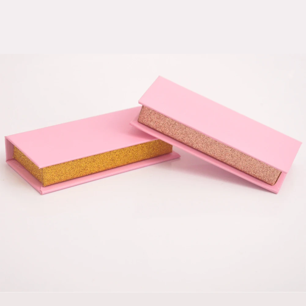 

10pcs Wholesale false eyelash packaging box custom logo individual fake 3d mink lashes boxes pink faux cils case empty Container
