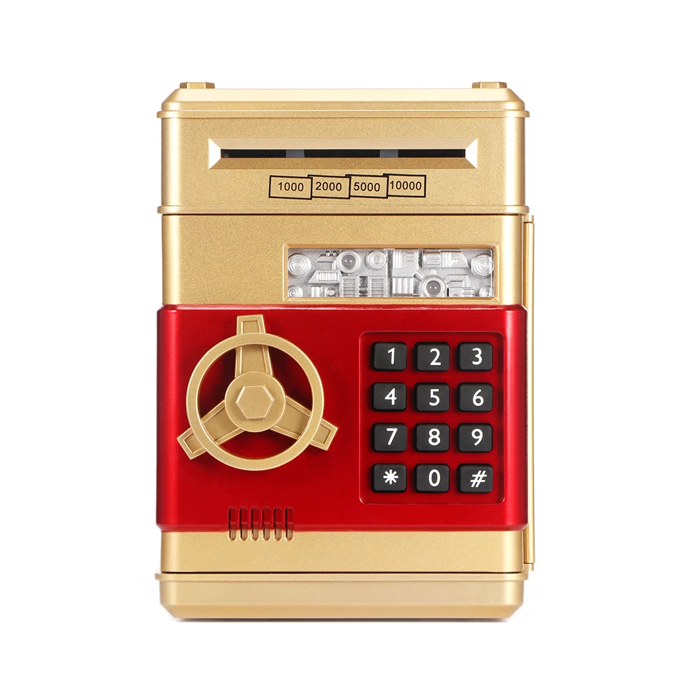 

Electronic Piggy Bank ATM Password Money Box Safety Electronic Password Chewing Coin Cash Deposit Machine Gift for Children Kids
