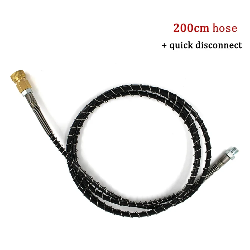 

Paintball High Pressure 200cm Long Hose with Spring Wrapped for Pneumatics Equipment Air Refilling M10*1 x M10*1 Male Thread