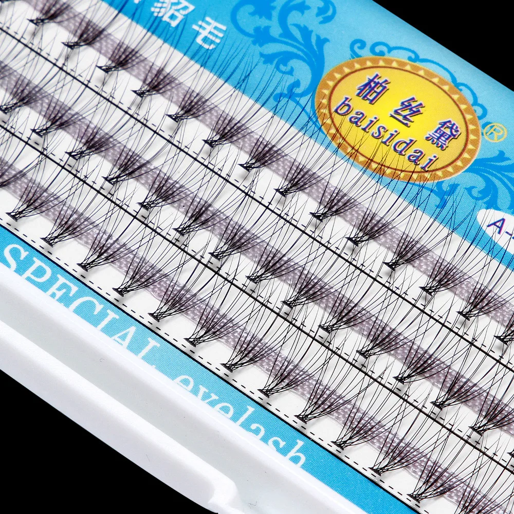 

60 PCS/box Individual Black Mink Hair False Eyelashes Natural Long Eyelashes Extension 0.07 thickness Silk Lashes 6-12 mm Length