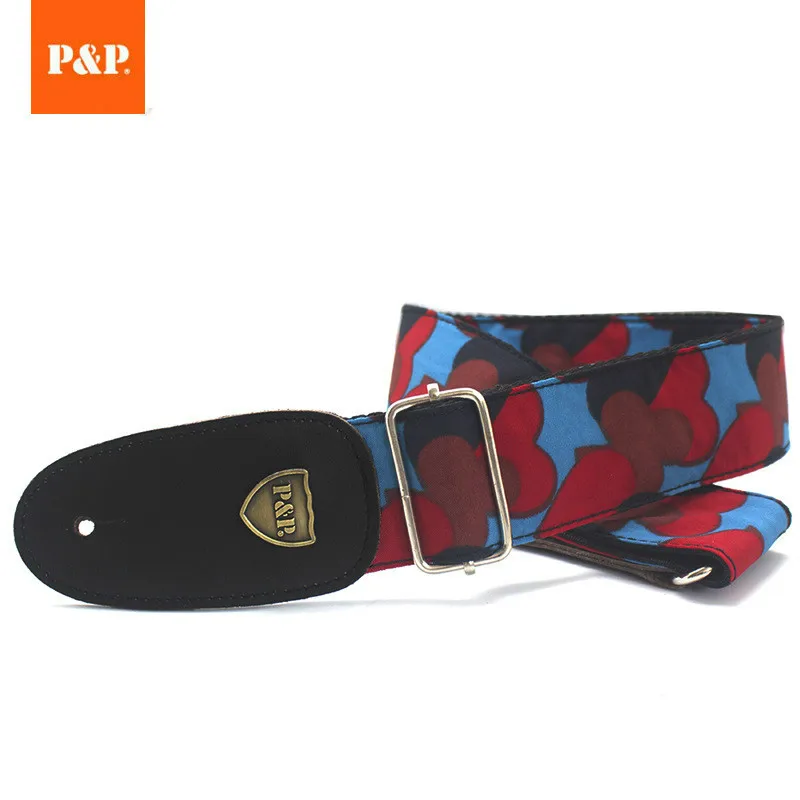 Guitar Strap Print Double Leather Genuine Cotton Thicken 5cm Wide Adjustable Guitar Strap Folk Electric Guitar Strap Guitar Strap Print Double Leather Genuine Cotton Thicken 5cm Wide Adjustable Guitar Strap Folk Electric Guitar Strap