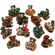 Случайный цвет 1 шт бронзовые ретро полимерные заколки мини-бабочка Корона Заколки-крабы для волос женские свадебные аксессуары для укладки волос