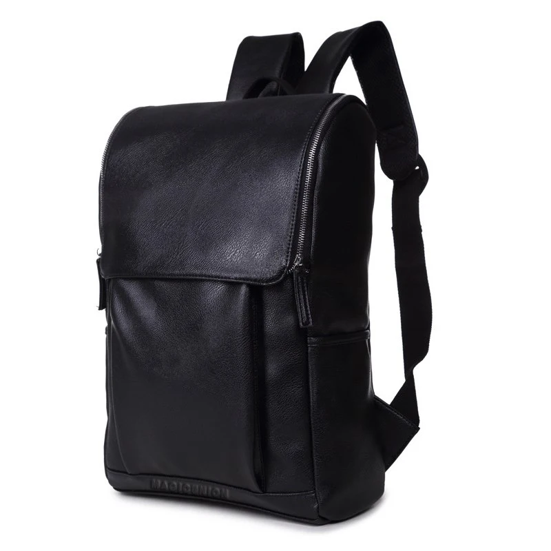 

PU Leather Backpack Men Backpacks Men's Travel Backpack Fashion Style Leather School Backpack Mochila Zip