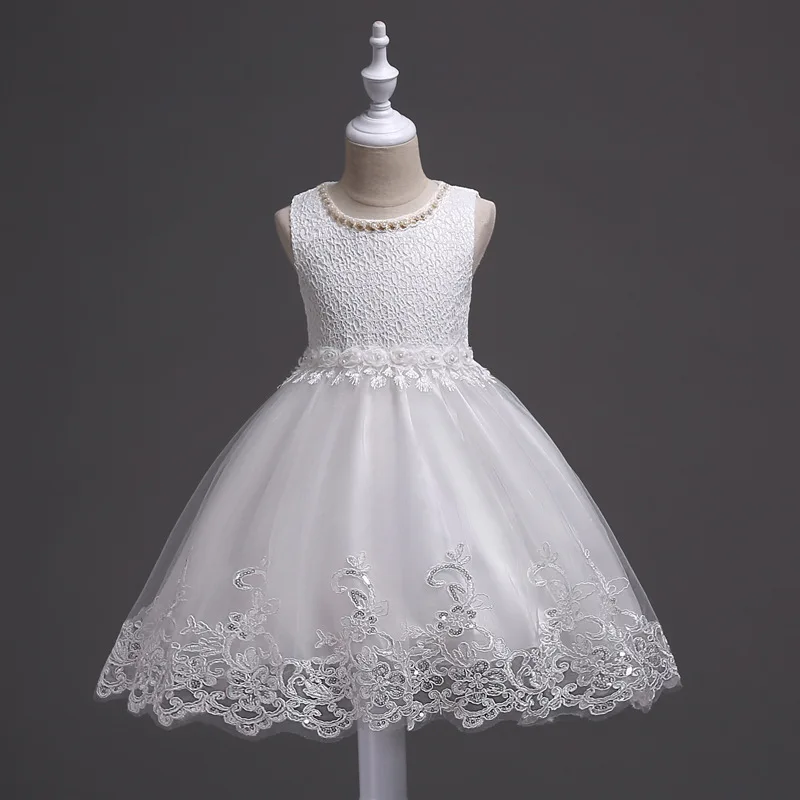 Г. Платье для девочек с цветочным рисунком; летние милые платья принцессы с цветочной вышивкой для девочек; нарядное детское платье с жемчугом для свадебной вечеринки; WG981